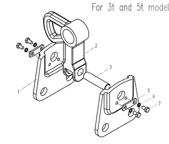Lug Mount Assembly Diagram and Parts List for 272710 1ET-1C Jet Hoist & Winch