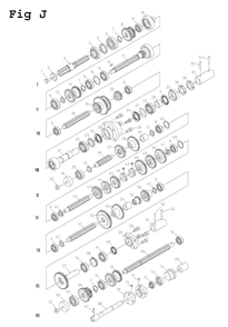 Fig-10 Diagram and Parts List for GH-26120ZH 321892 Jet Lathe