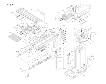 Fig-2 Diagram and Parts List for JTM-1054R 692226 Jet Mill