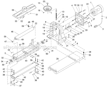 Part Location Diagram of 2244PLUS-255 Jet Pan Head Machine Screw