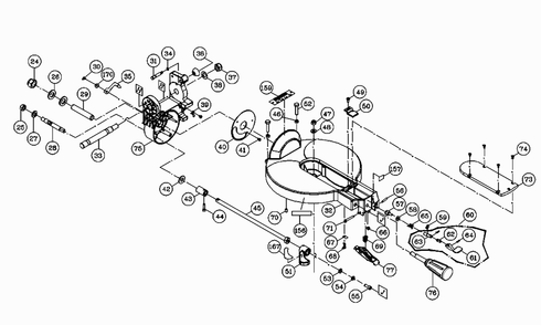 Fig-1 Diagram and Parts List for 707100  Jet Table Saw