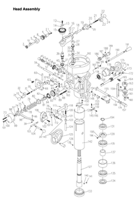 Head Assembly Diagram and Parts List for 690053 JTM-1054R Jet Metal Work & Weld
