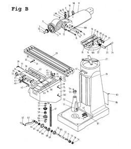 Fig-2 Diagram and Parts List for JTM-2 690017 Jet Mill