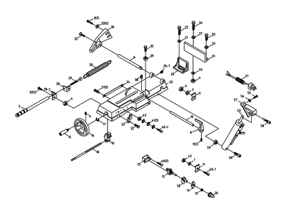 Fig-0 Diagram and Parts List for 414453  Jet Table Saw