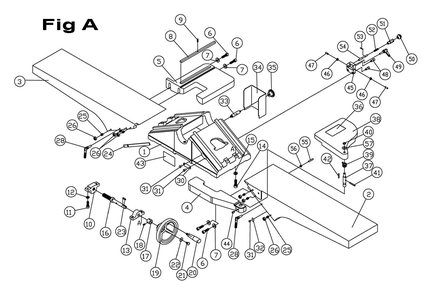 Fig-1 Diagram and Parts List for 718250K  Jet Planer Jointer