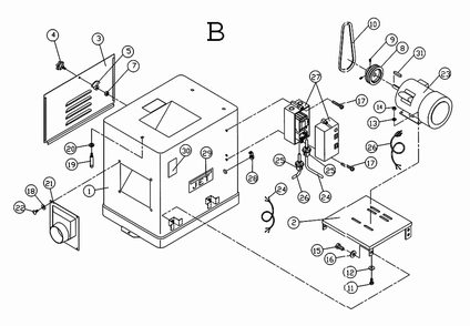 Fig-2 Diagram and Parts List for 708458K  Jet Planer Jointer