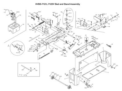 Part Location Diagram of HVBS712-02 Jet Stand - Left