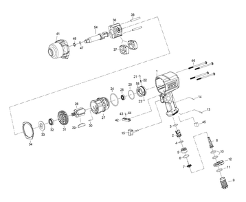 Part Location Diagram of JT9-JAT121-07 Jet TROTTLE VALVE ASSEMBLY