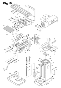 Fig-2 Diagram and Parts List for 698064  Jet Mill