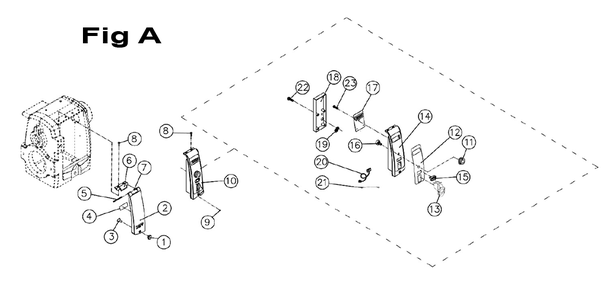 Part Location Diagram of LM000066 Jet Control panel label