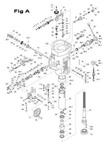Fig-4 Diagram and Parts List for 698056  Jet Mill