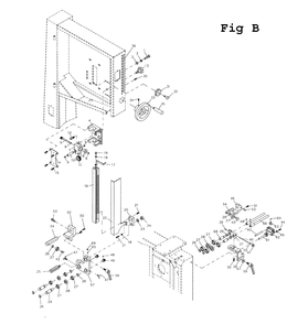 Fig-1 Diagram and Parts List for VBS-18MW 414418 Jet Table Saw