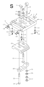 Fig-19 Diagram and Parts List for 321860  Jet Lathe