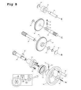 Part Location Diagram of JT9-EBL1236VS-C39 Jet CIRCLIP E-12MM