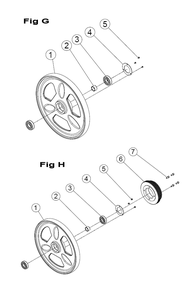 Fig-6 Diagram and Parts List for 714850  Jet Table Saw