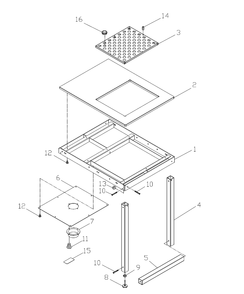 Part Location Diagram of TS-0813022 Jet mach screw round HD slotted 1/4-20x3/8