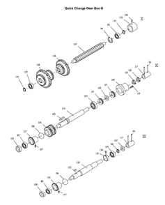 Quick Change Gear Box Iii Diagram and Parts List for 321139 ZX Jet Lathe