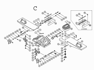 Fig-3 Diagram and Parts List for 708466DXK  Jet Planer Jointer