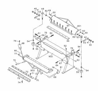 Part Location Diagram of HB2248N-901 Jet Hold Down Assembly Hb-2248n