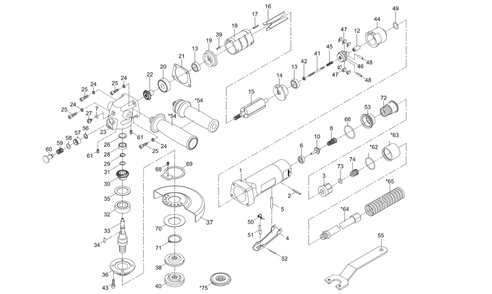 Fig-0 Diagram and Parts List for AG-4-5S 526345 Jet Grinder