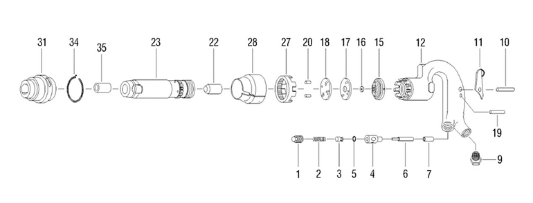 Fig-0 Diagram and Parts List for 550642  Jet Hammer