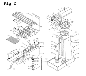 Fig-3 Diagram and Parts List for JVM-836-3 690146 Jet Mill
