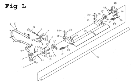 Fig-12 Diagram and Parts List for GH-26120ZH 321892 Jet Lathe