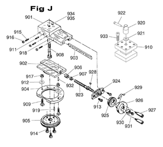 Fig-3 Diagram and Parts List for 321379  Jet Lathe