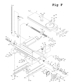 Fig-10 Diagram and Parts List for EGH-1880 892606 Jet Lathe