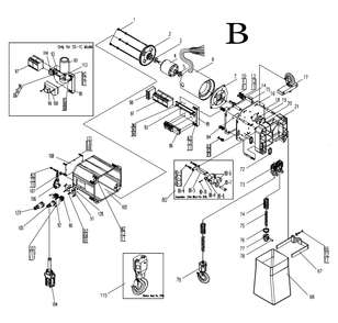 Fig-2 Diagram and Parts List for 111500  Jet Hoist & Winch