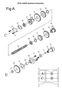 Fig-5 Diagram and Parts List for 311450  Jet Lathe