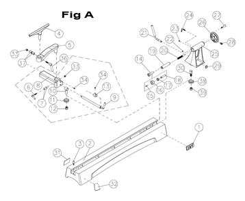 Part Location Diagram of JT9-JWL1440-225 Jet TAILSTOCK CASTING