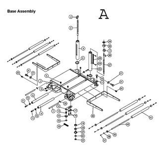 Fig-1 Diagram and Parts List for 708531  Jet Planer Jointer
