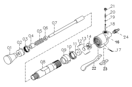 Fig-0 Diagram and Parts List for 550601  Jet Sander