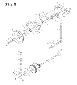 Fig-2 Diagram and Parts List for BDB-1340A 321108 Jet Lathe