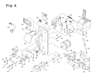 Fig-1 Diagram and Parts List for EVBS-20 891100 Jet Table Saw
