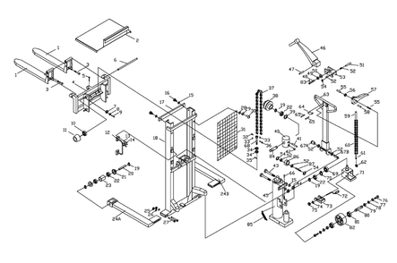 Fig-0 Diagram and Parts List for 140521  Jet Hand Truck & Dolly