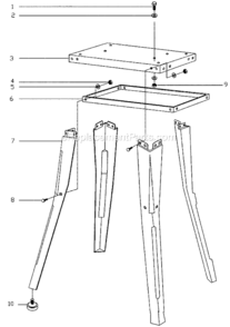 Page A Diagram and Parts List for 414497  Jet Band Saw