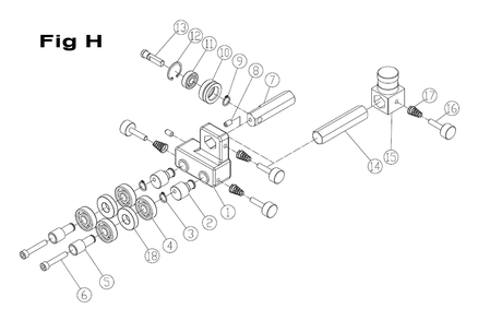 Fig-3 Diagram and Parts List for 714700  Jet Table Saw