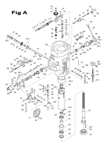 Fig-3 Diagram and Parts List for 698058  Jet Mill