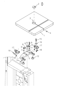 Fig-3 Diagram and Parts List for 708749B  Jet Table Saw