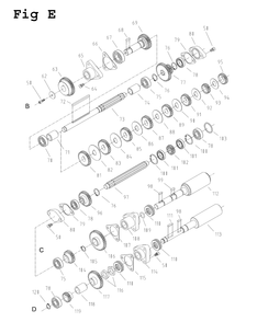 Fig-5 Diagram and Parts List for GH-1340W-1 321126 Jet Lathe