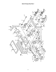 Quick Change Gear Box I Diagram and Parts List for 321139 ZX Jet Lathe