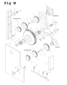 Fig-13 Diagram and Parts List for GH-1340W-1 321126 Jet Lathe