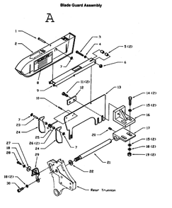 Fig-1 Diagram and Parts List for 708536PK  Jet Table Saw