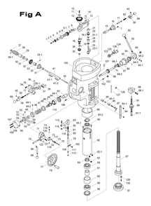 Fig-1 Diagram and Parts List for 698057  Jet Mill
