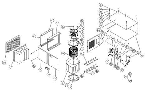 Fig-0 Diagram and Parts List for 708614  Jet Dust Collector