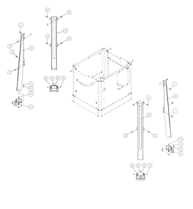 Stand Assembly Diagram and Parts List for 708482K JPS-10 Jet Table Saw