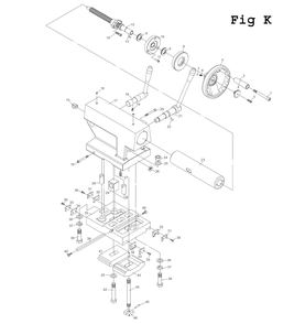 Fig-19 Diagram and Parts List for EGH-1880 892606 Jet Lathe