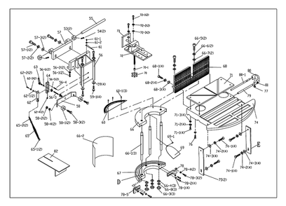 Fig-2 Diagram and Parts List for 424460  Jet Table Saw